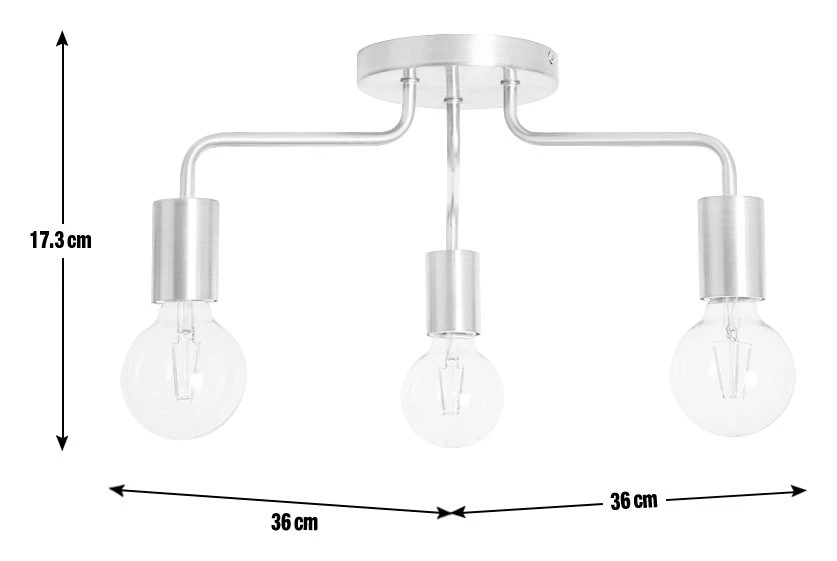 Habitat Rayner Steel 3 Light LED Flush Ceiling Light - Brass - Image 3