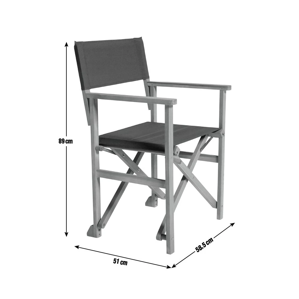 Habitat Folding Wooden Director Chair - White - Image 4