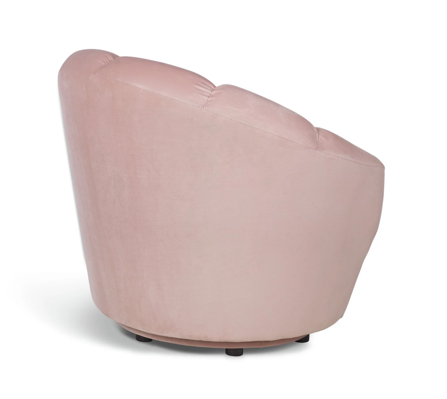 Habitat Ezra Velvet Swivel Chair - Blush Pink - Image 3