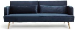 Habitat Andy 3 Seater Velvet Clic Clac Sofa Bed - Blue