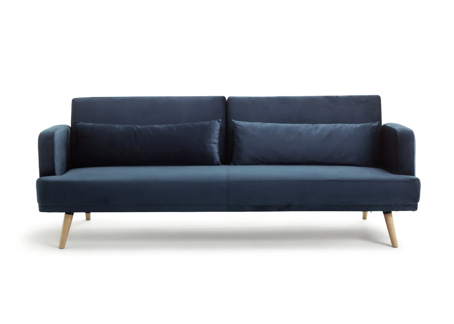 Habitat Andy 3 Seater Velvet Clic Clac Sofa Bed - Blue - Image 6