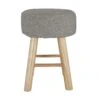 Habitat Sophie Small Fabric Stool - Light Grey