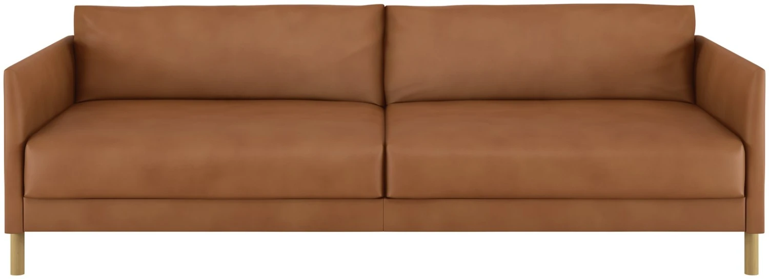 Habitat Hyde 3 Seater Leather Sofa Bed - Tan