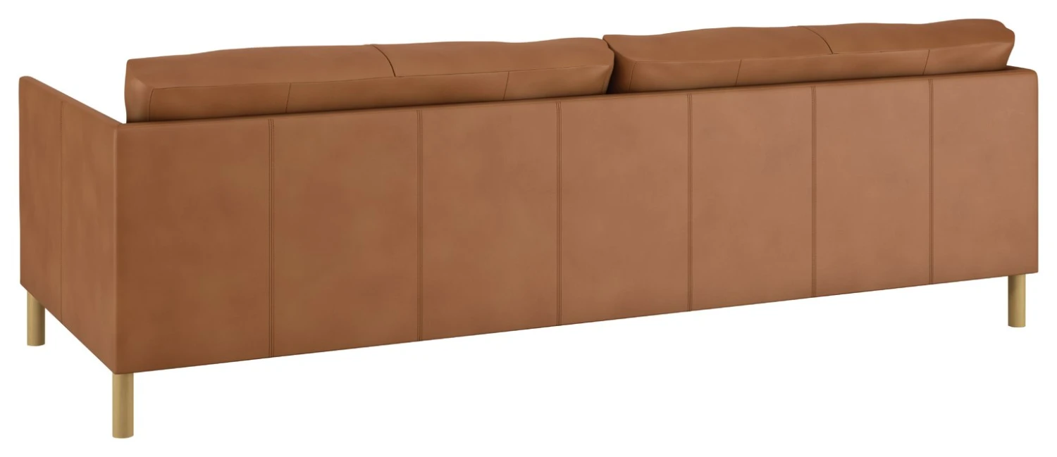 Habitat Hyde 3 Seater Leather Sofa Bed - Tan - Image 4