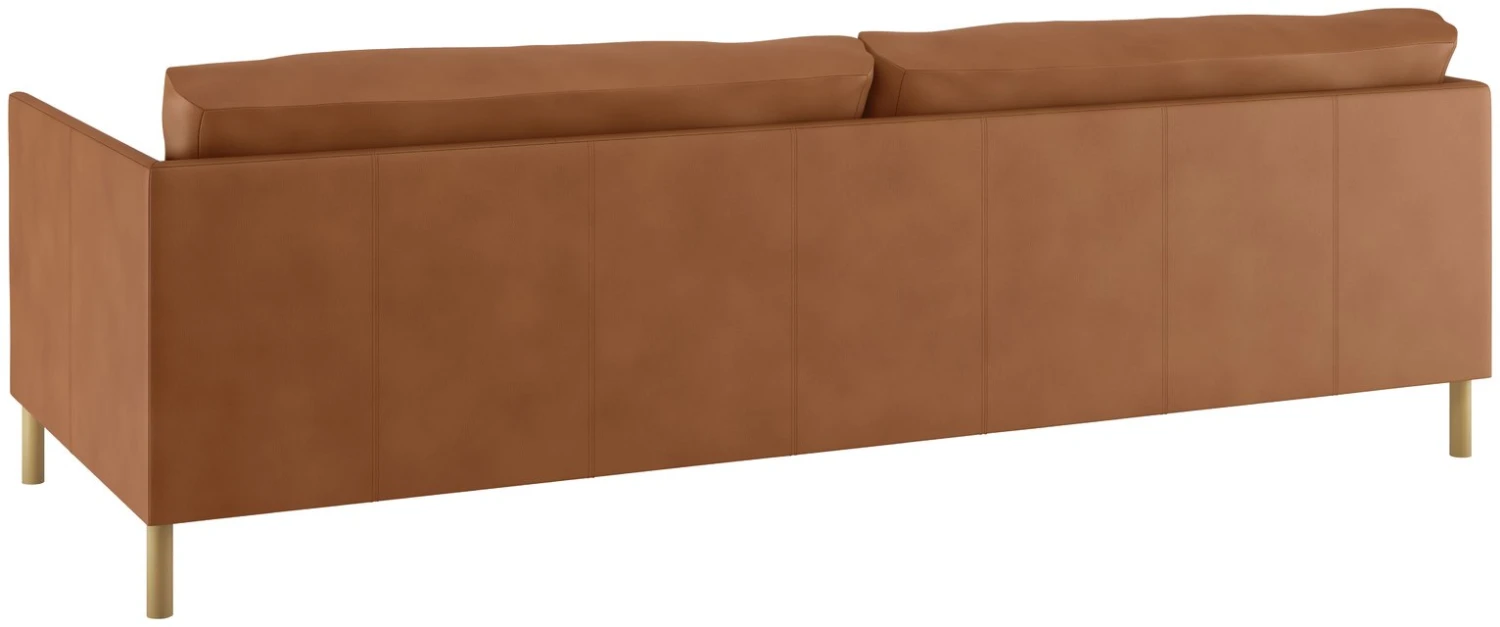 Habitat Hyde 3 Seater Leather Sofa Bed - Tan - Image 6