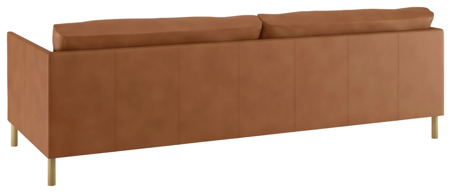 Habitat Hyde 3 Seater Leather Sofa Bed - Tan - Image 7