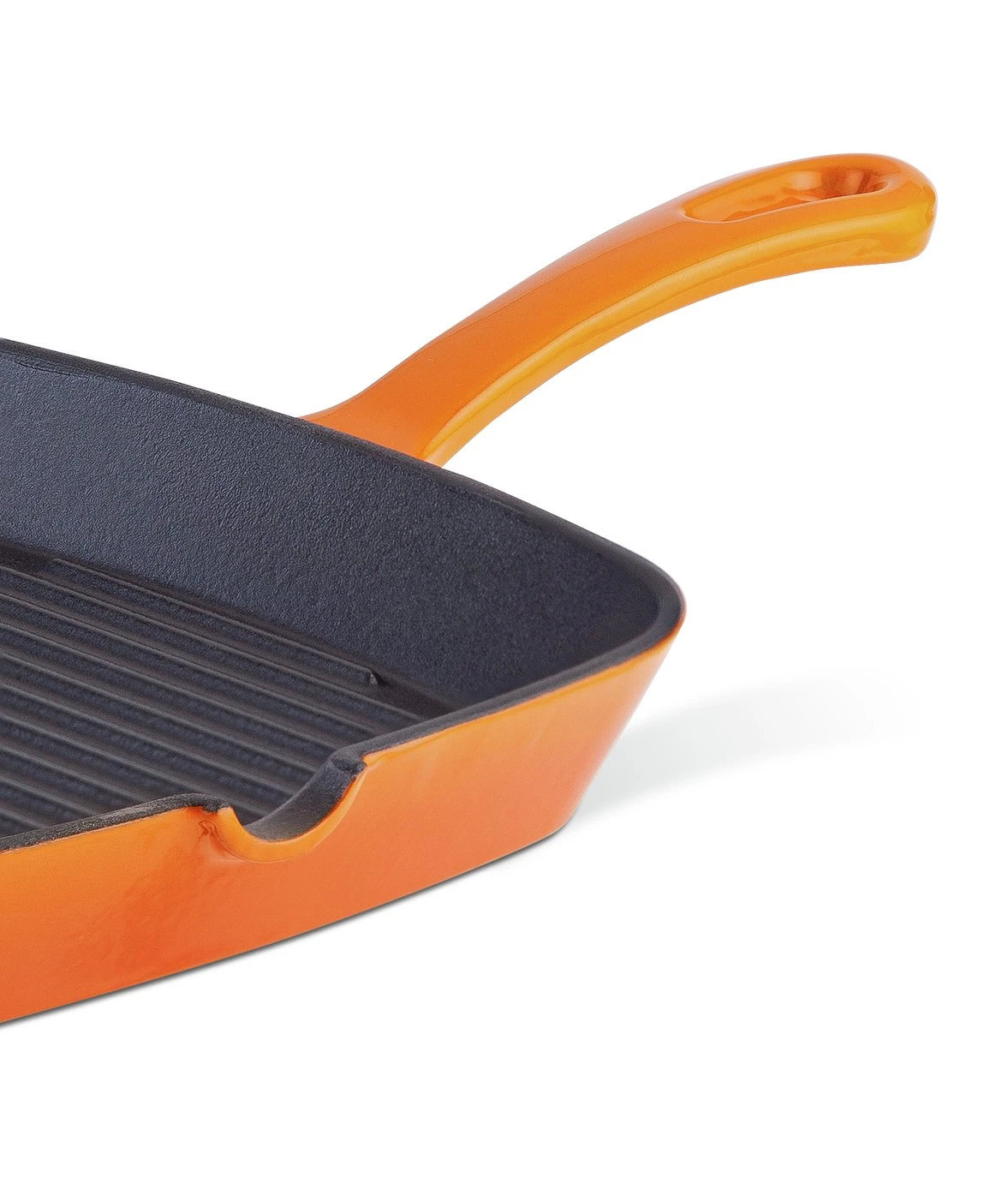 Habitat 23cm Cast Iron Griddle Pan - Orange - Image 3
