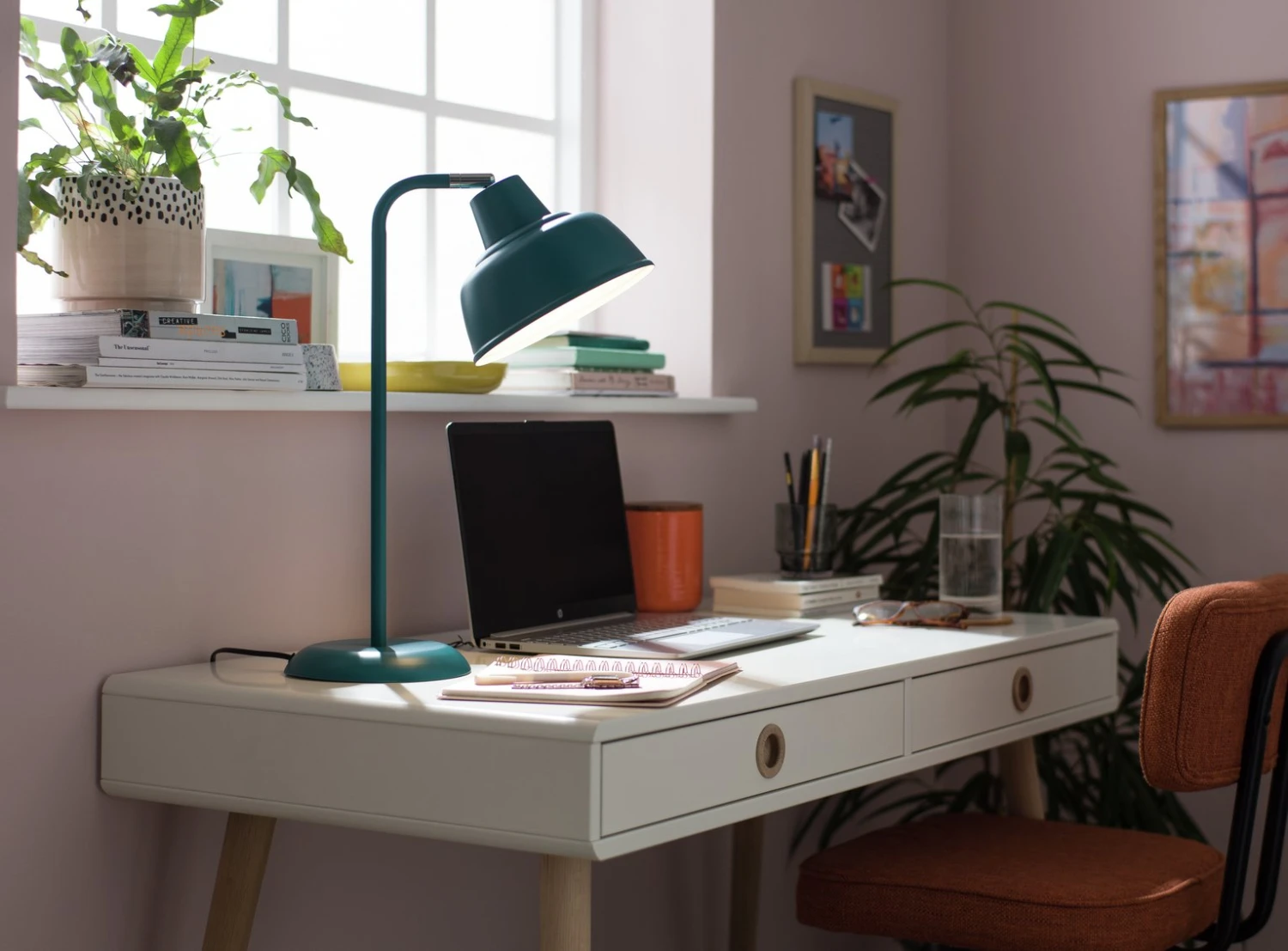 Habitat Benson Steel LED Table Lamp - Blue - Image 2