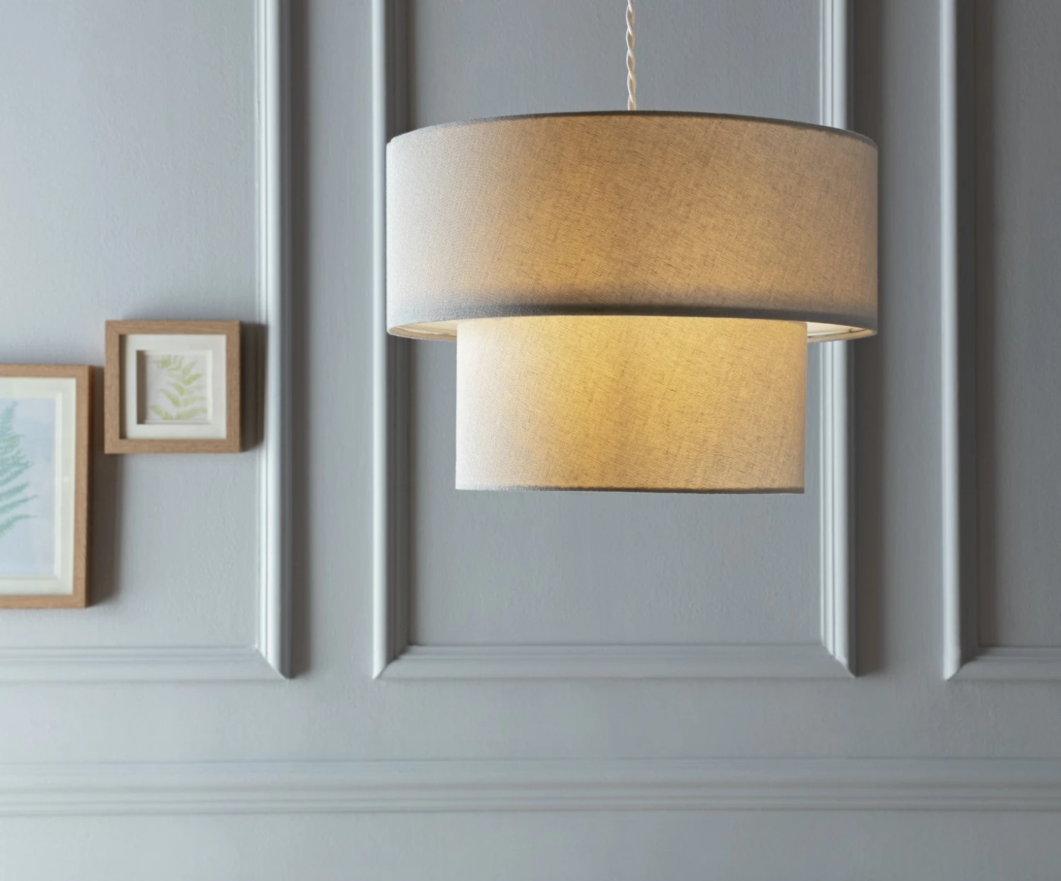 Habitat 2 Tier Linen Mix Shade - Grey - Image 4