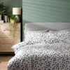 Habitat Cotton Dot Penny White & Black Bedding Set - Single