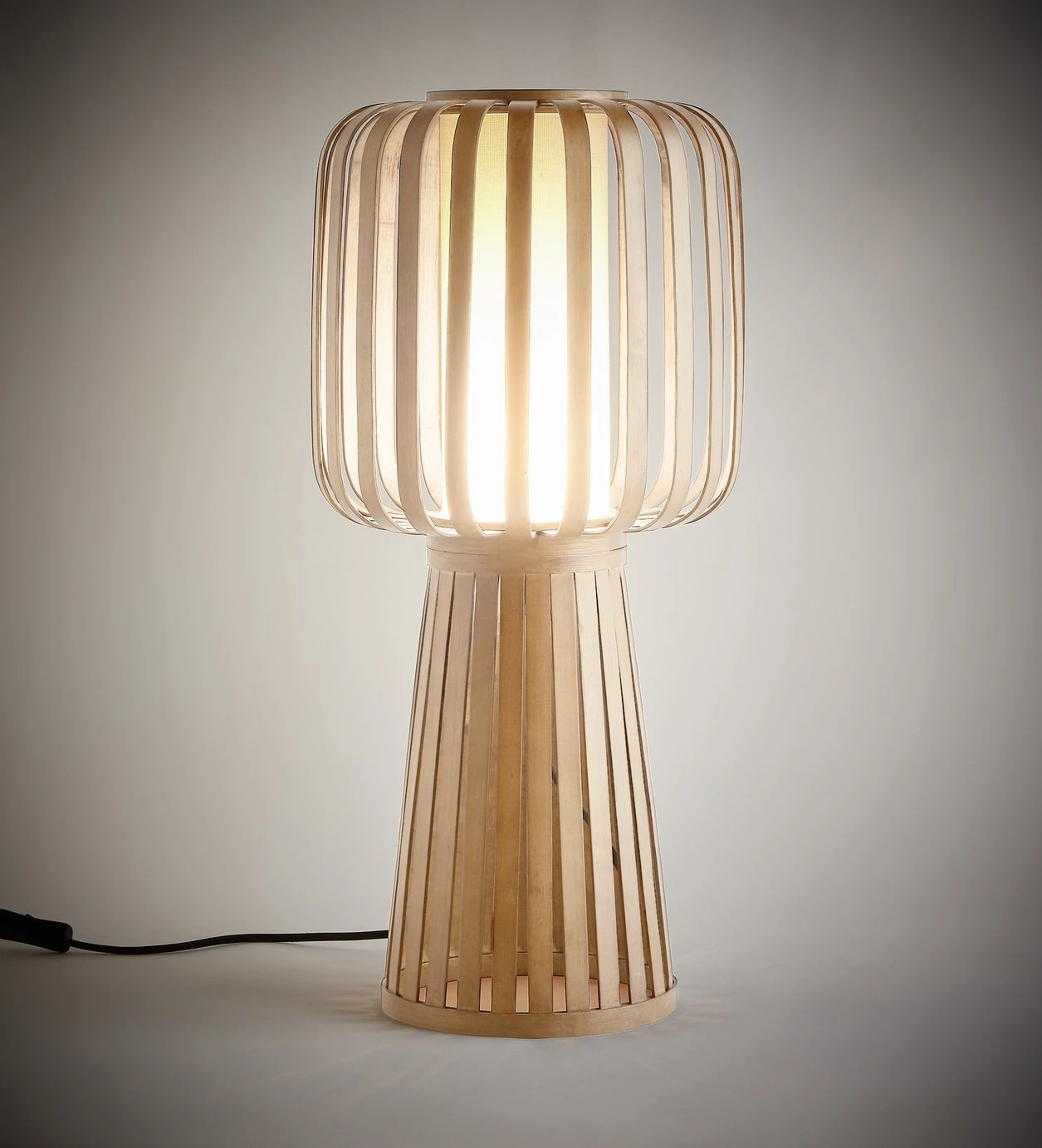Habitat Achille Bamboo Table Lamp - Natural & White - Image 7