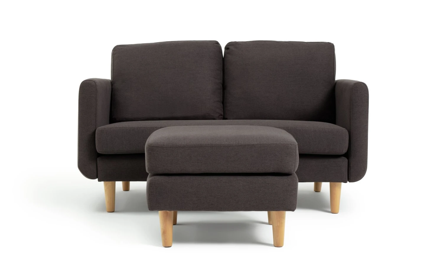 Habitat Remi Fabric 2 Seater Chaise Sofa In A Box - Charcoal - Image 4