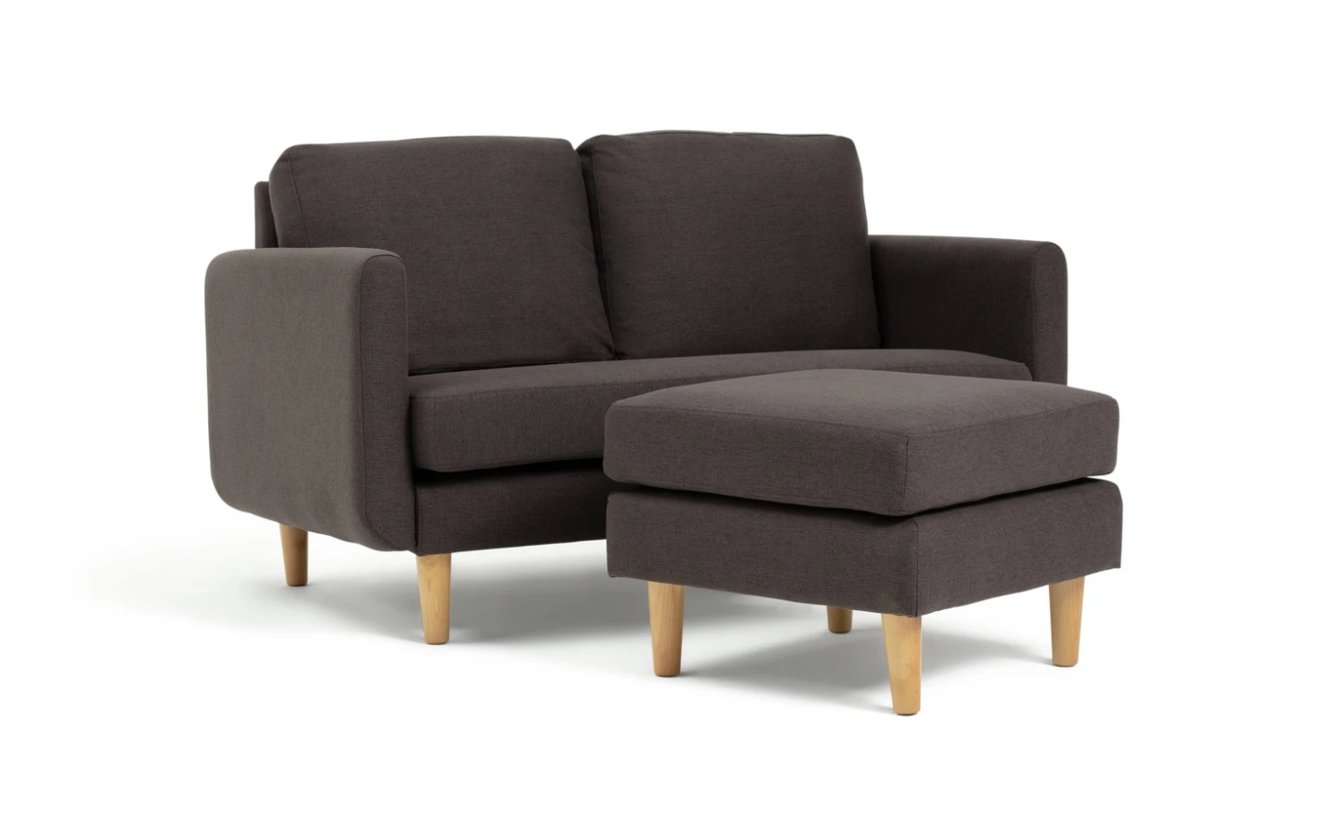 Habitat Remi Fabric 2 Seater Chaise Sofa In A Box - Charcoal - Image 7