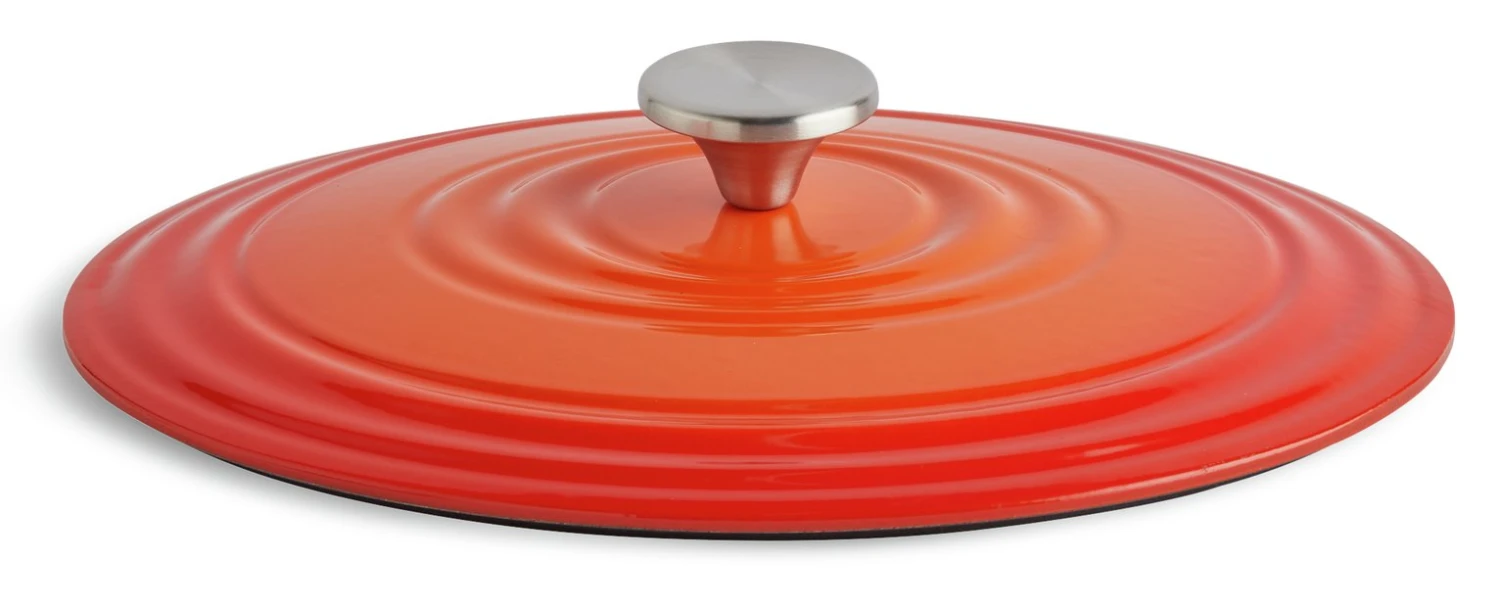 Habitat 4.7 Litre Cast Iron Oval Casserole Dish - Orange - Image 4