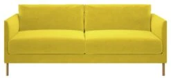 Habitat Hyde Velvet 3 Seater Sofa - Yellow