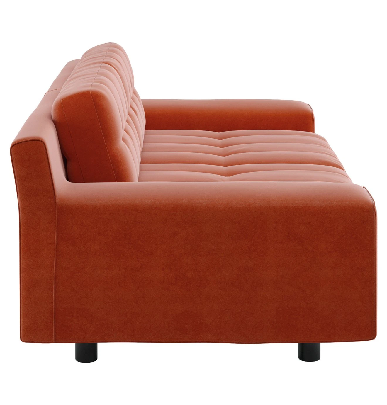 Habitat Hendricks Velvet 3 Seater Sofa - Orange - Image 6