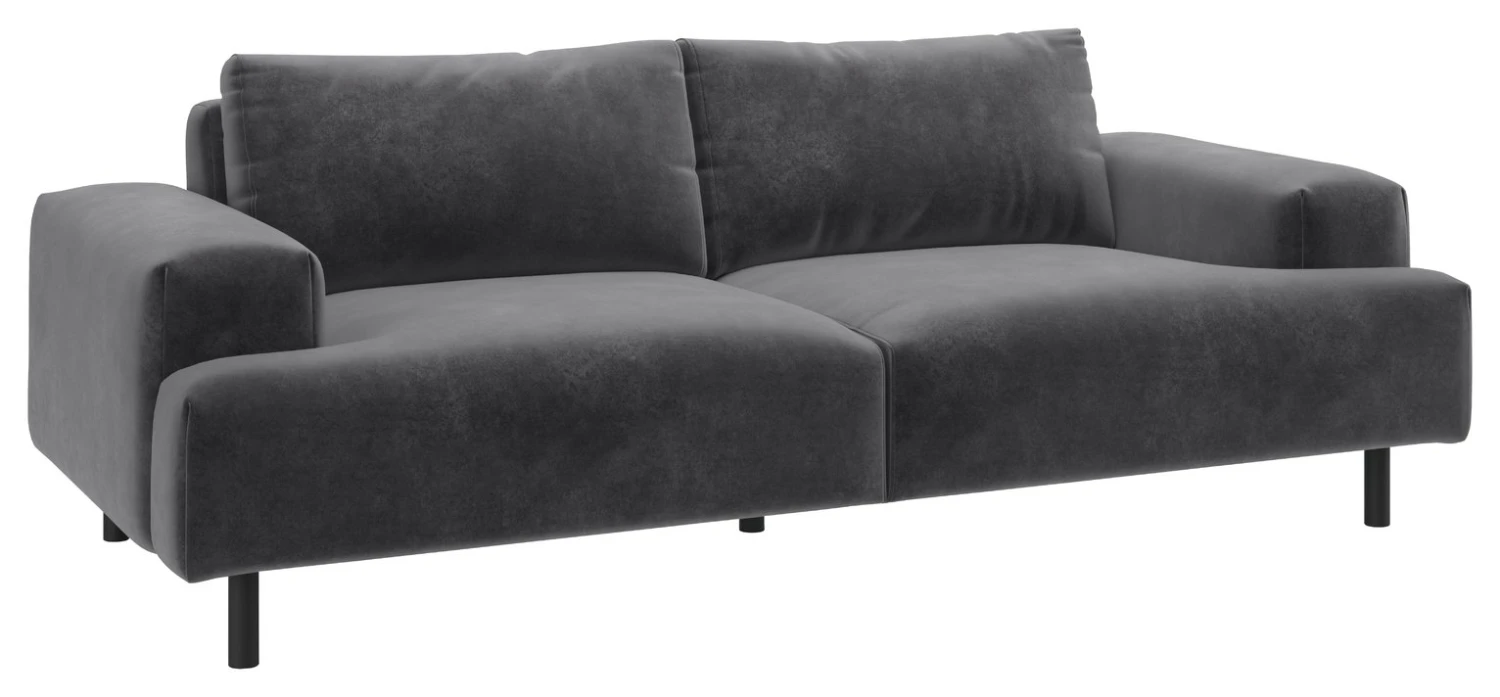Habitat Julien Velvet 3 Seater Sofa - Grey - Image 7