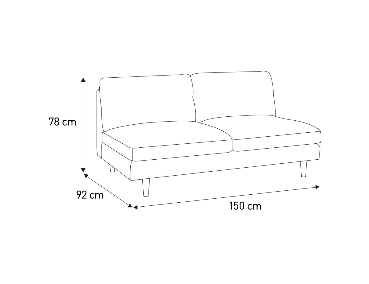 Habitat Teo Velvet 2 Seater Sofa - Orange - Image 4