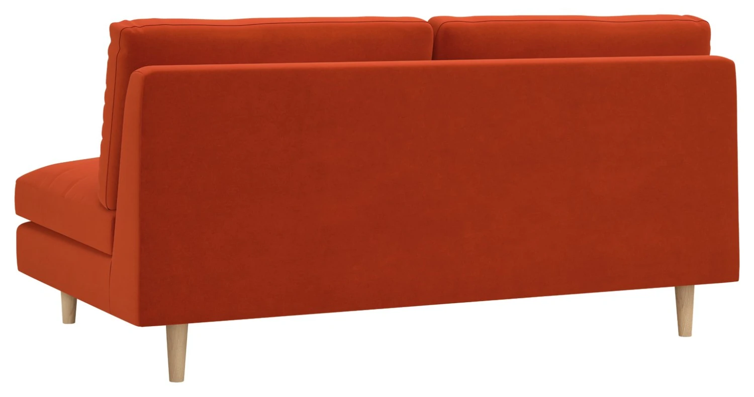 Habitat Teo Velvet 2 Seater Sofa - Orange - Image 5