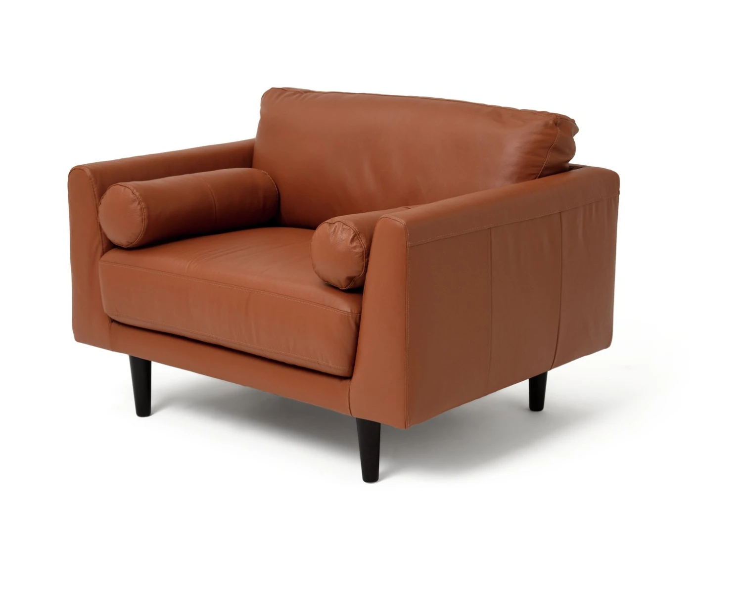 Habitat Jackson Leather Cuddle Chair - Tan - Image 3