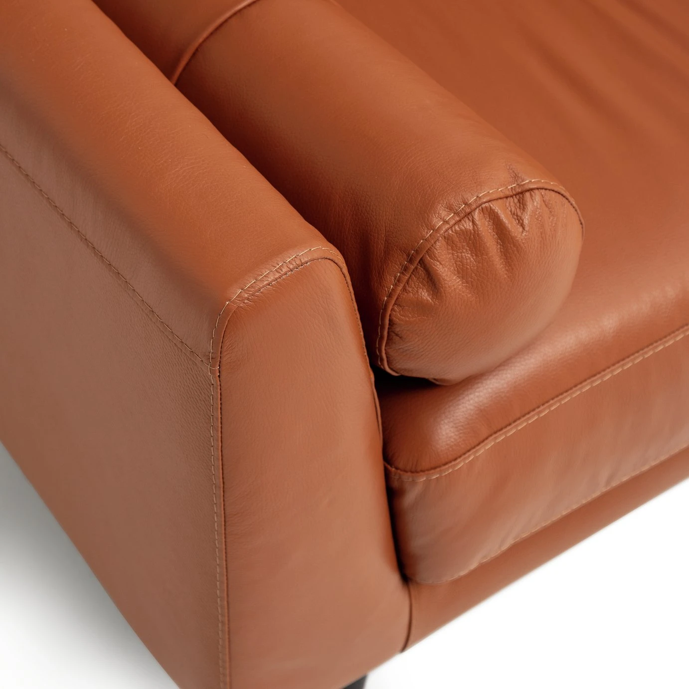 Habitat Jackson Leather Cuddle Chair - Tan - Image 6