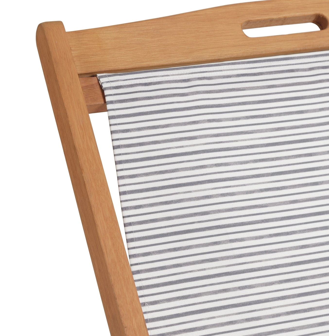 Habitat Folding Wooden Garden Deck Chair - Grey - Image 6