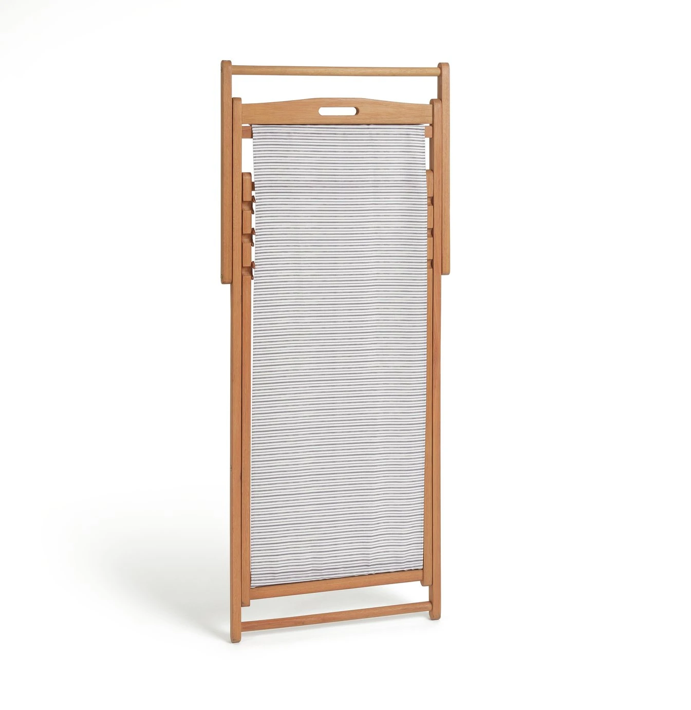 Habitat Folding Wooden Garden Deck Chair - Grey - Image 9