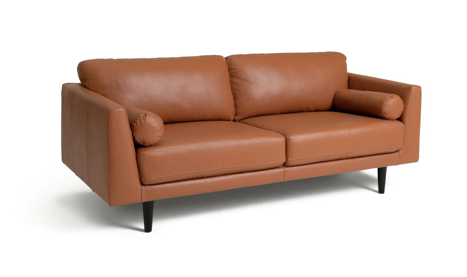 Habitat Jackson Leather 3 Seater Sofa - Tan - Image 6