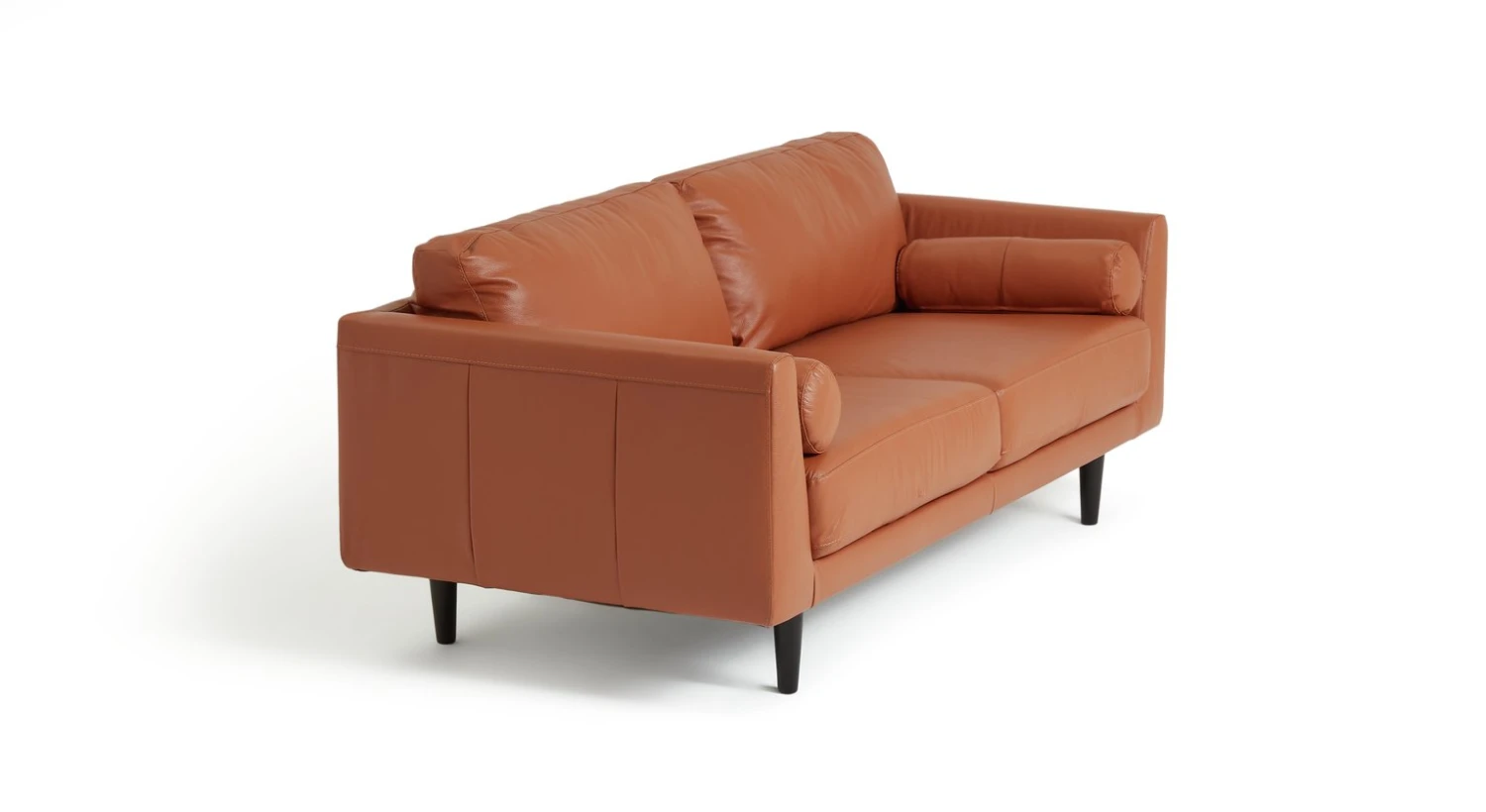Habitat Jackson Leather 3 Seater Sofa - Tan - Image 8