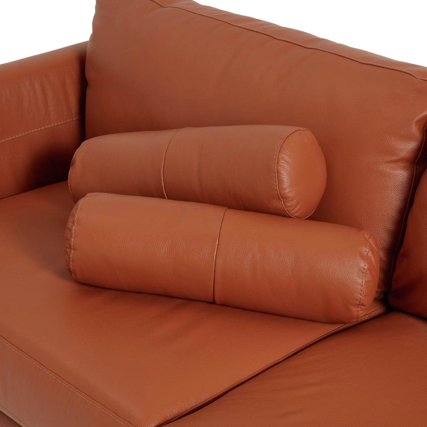 Habitat Jackson Leather 3 Seater Sofa - Tan - Image 10
