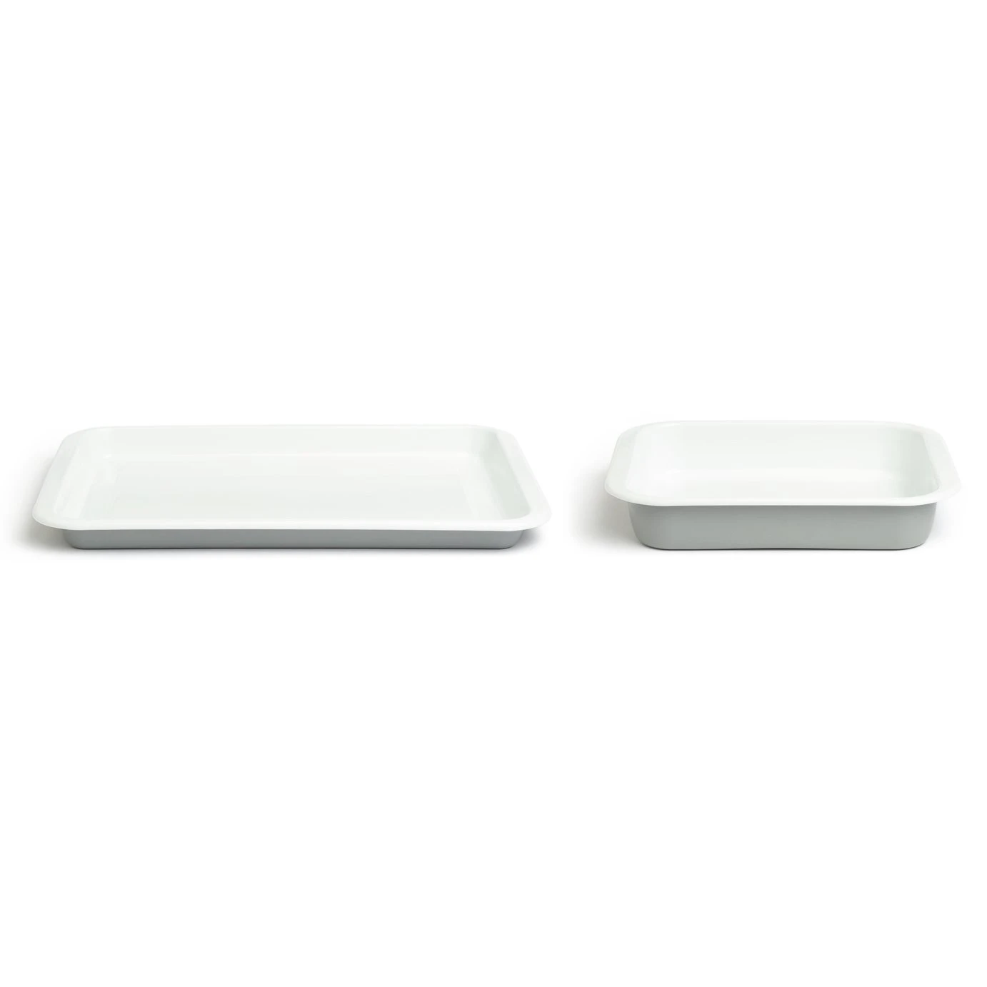 Habitat Set Of 2 Enamel Oven Tray Roaster Set