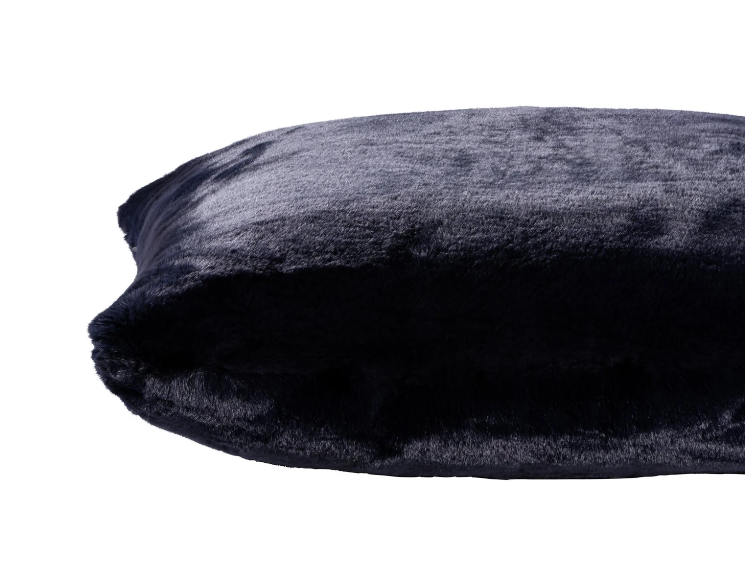 Habitat Plain Faux Fur Cushion - Navy - 43x43cm - Image 4