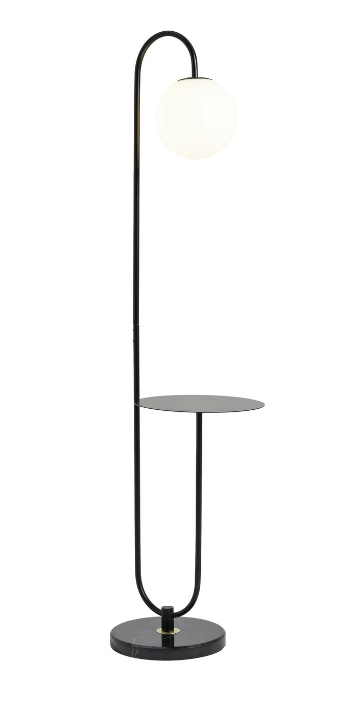 Habitat Sagara Opal Shelf Floor Lamp - Black - Image 8