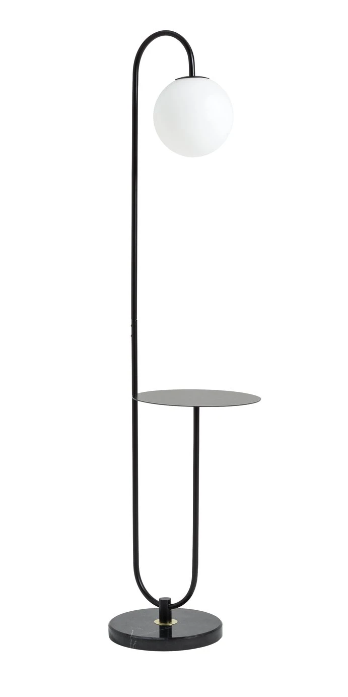 Habitat Sagara Opal Shelf Floor Lamp - Black - Image 9
