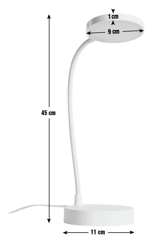 Habitat Mopsa LED Touch Desk Lamp - White - Image 5
