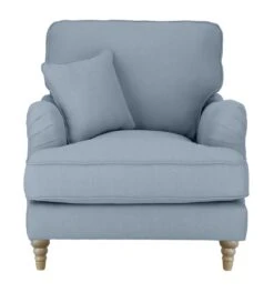 Habitat Matilda Velvet Armchair - Light Blue