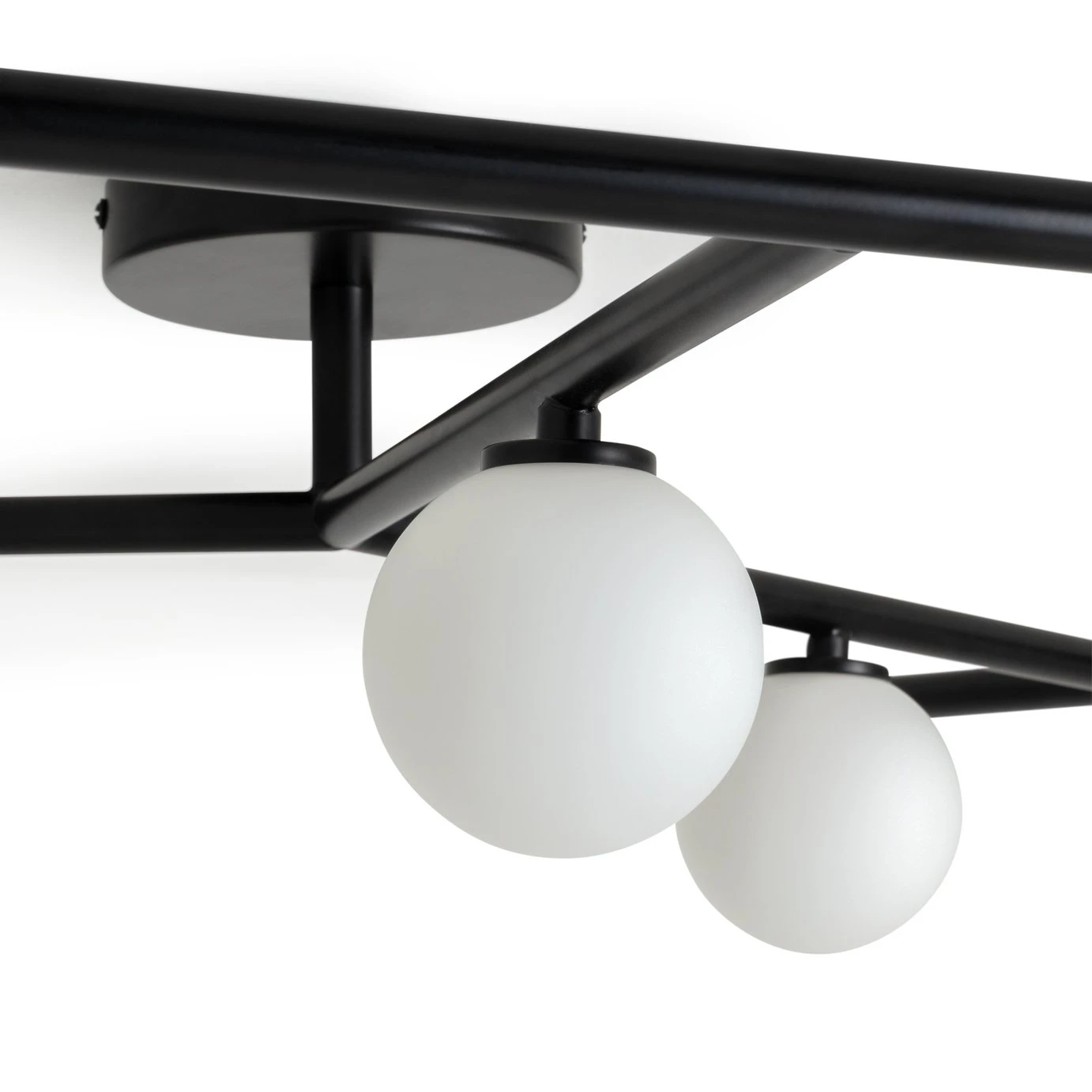 Habitat Alonso 9 Light Flush To Ceiling Light -Black & White - Image 4