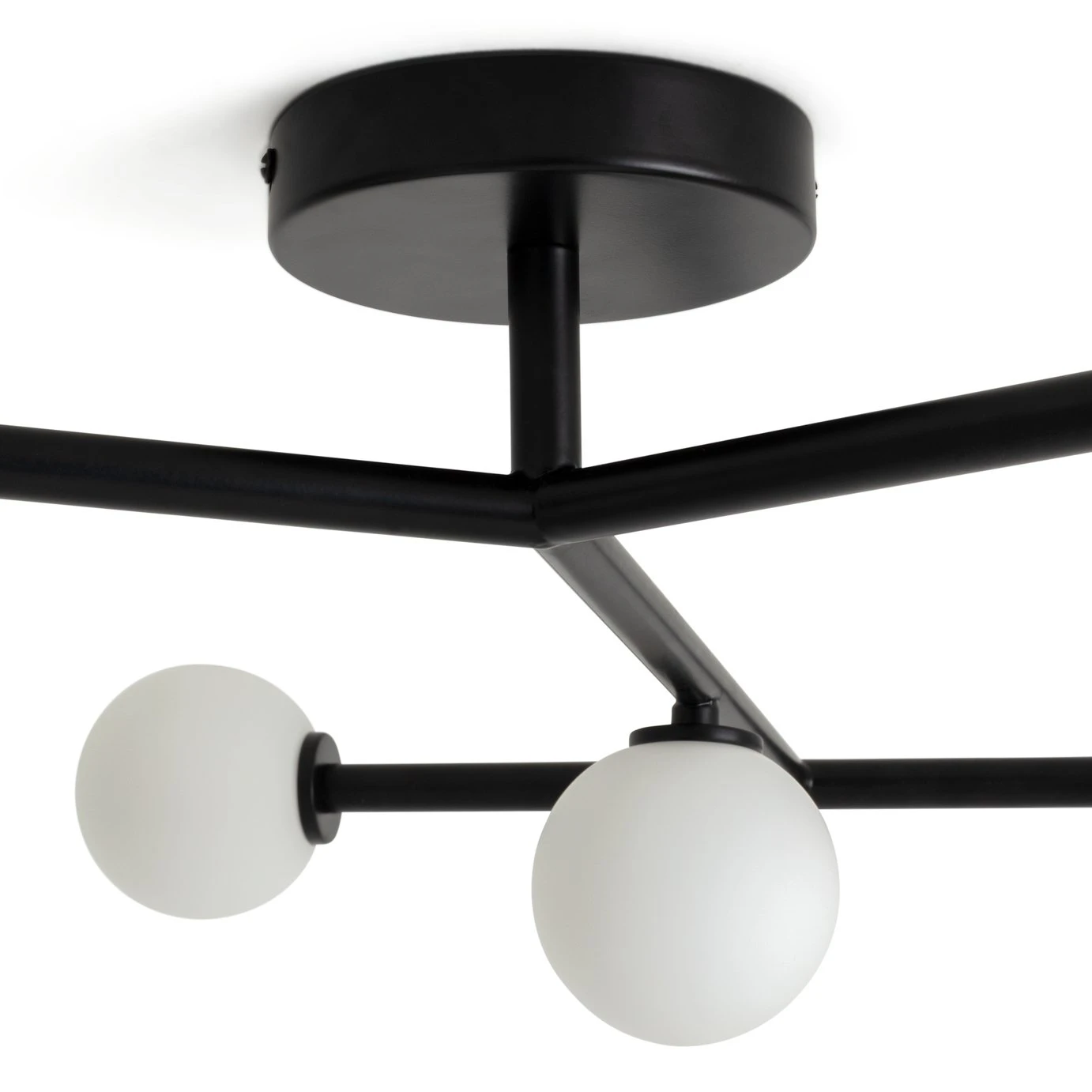 Habitat Alonso 9 Light Flush To Ceiling Light -Black & White - Image 5