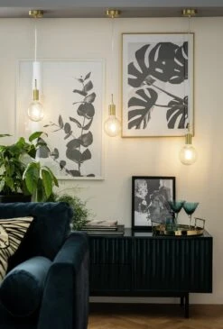 Habitat Lockie Brushed Brass Pendant Ceiling Light - Gold