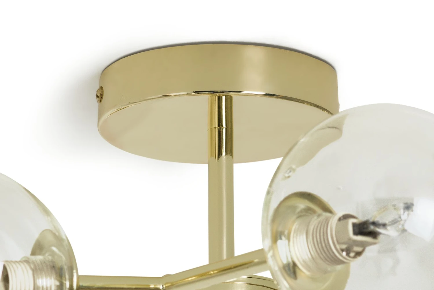 Habitat Molecular 6 Light Metal Flush Ceiling Light - Brass - Image 4