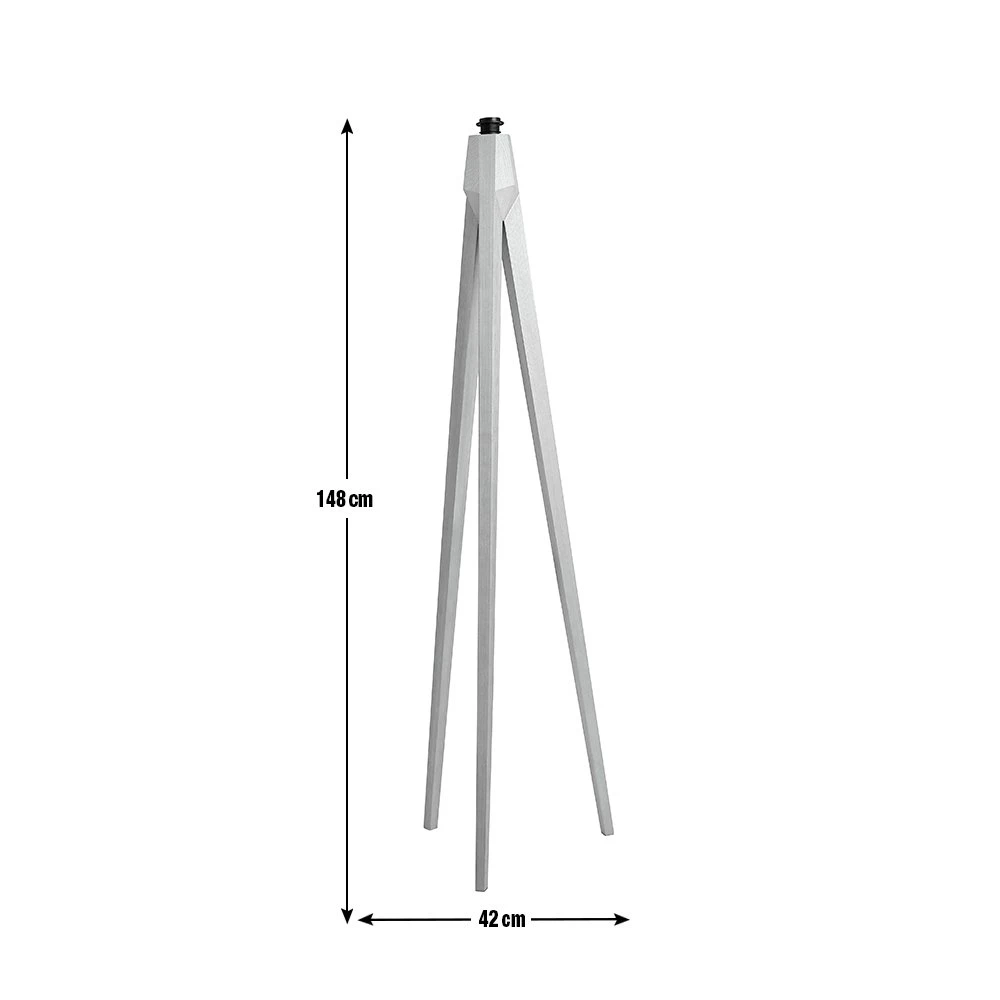 Habitat Tripod Wooden Floor Lamp Base Only - Ash - Image 5