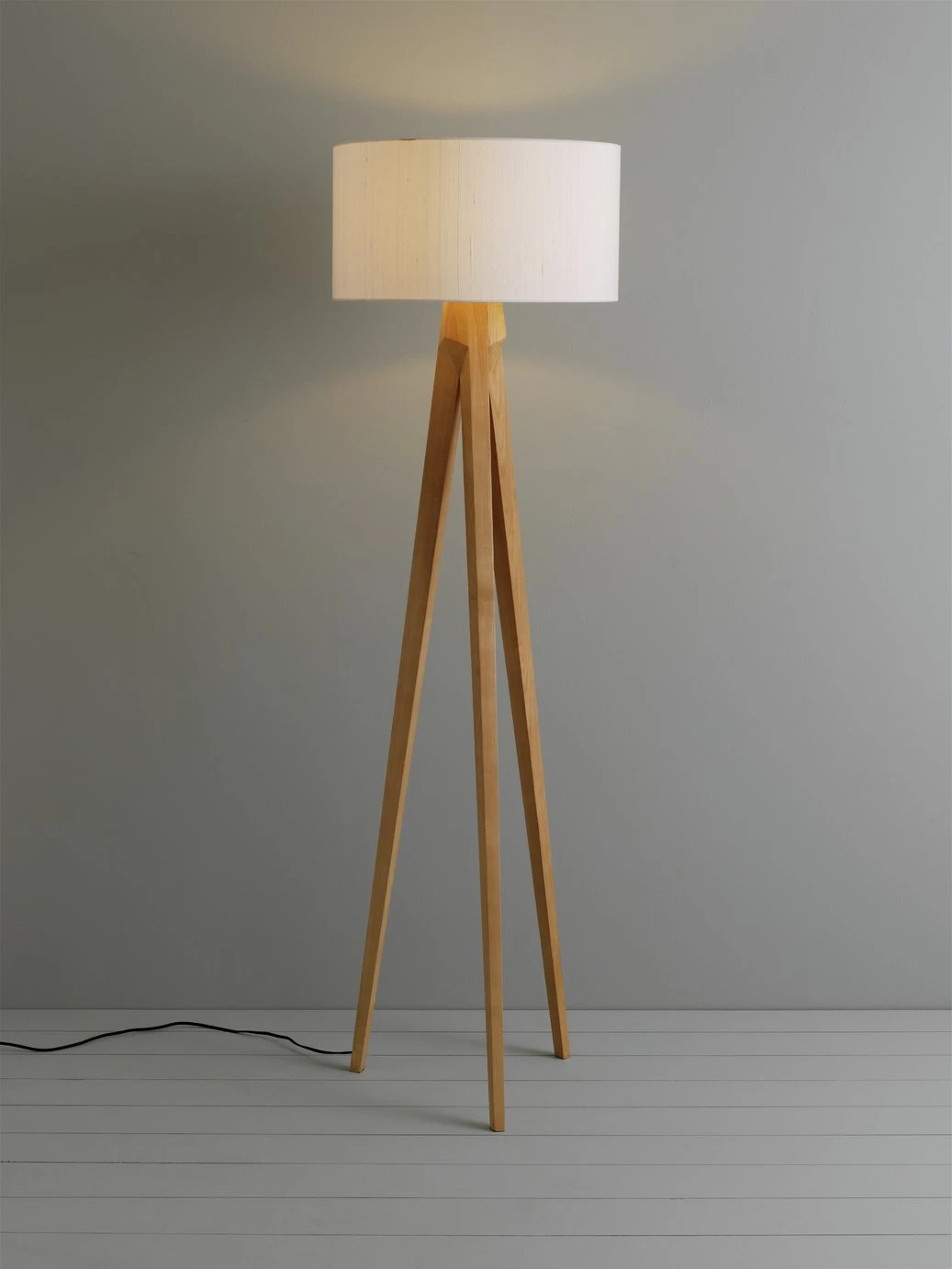 Habitat Tripod Wooden Floor Lamp Base Only - Ash - Image 4