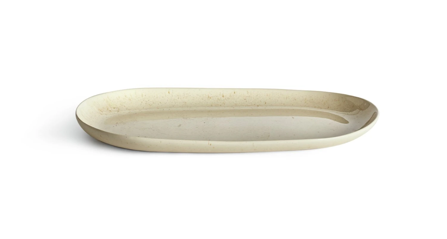 Habitat Evora Stoneware Serving Platter - Natural