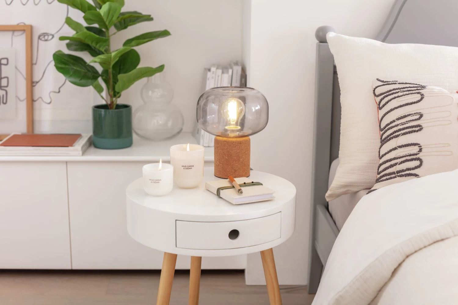 Habitat Pallas Cork Desk Lamp - Natural - Image 8