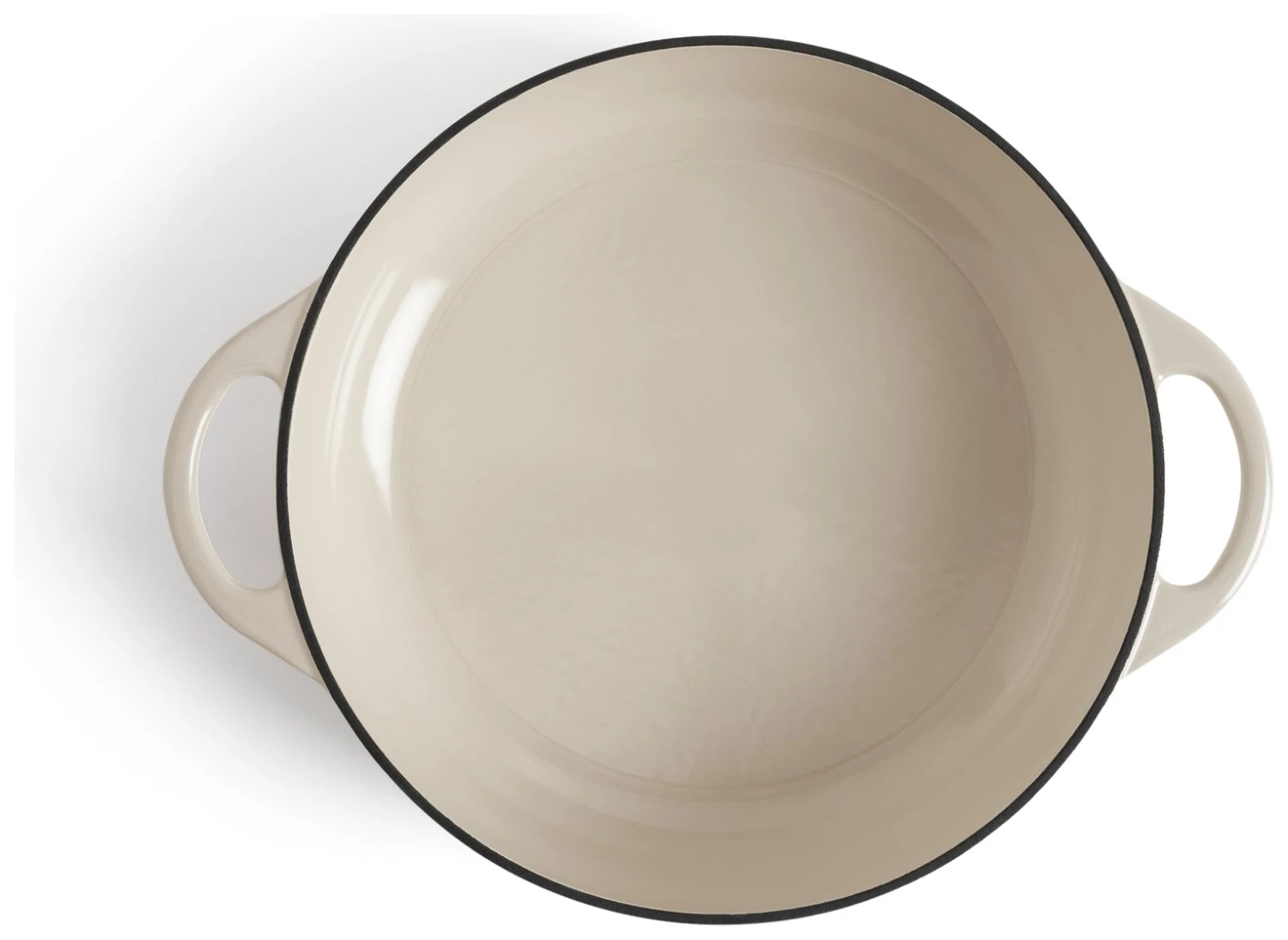 Habitat 4 Litre Cast Iron Shallow Casserole Dish - Cream - Image 4