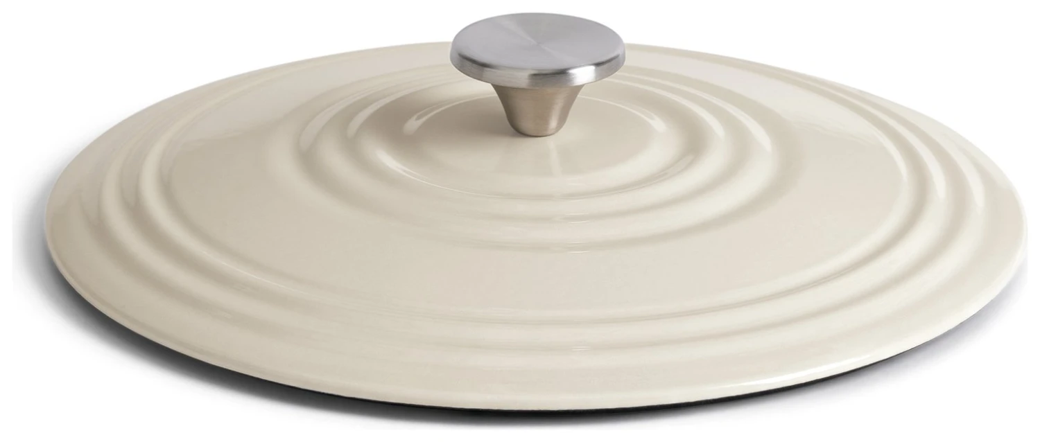 Habitat 4 Litre Cast Iron Shallow Casserole Dish - Cream - Image 5