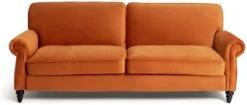 Habitat Joel 3 Seater Fabric Clic Clac Sofa Bed - Orange