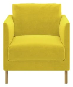 Habitat Hyde Velvet Armchair - Yellow
