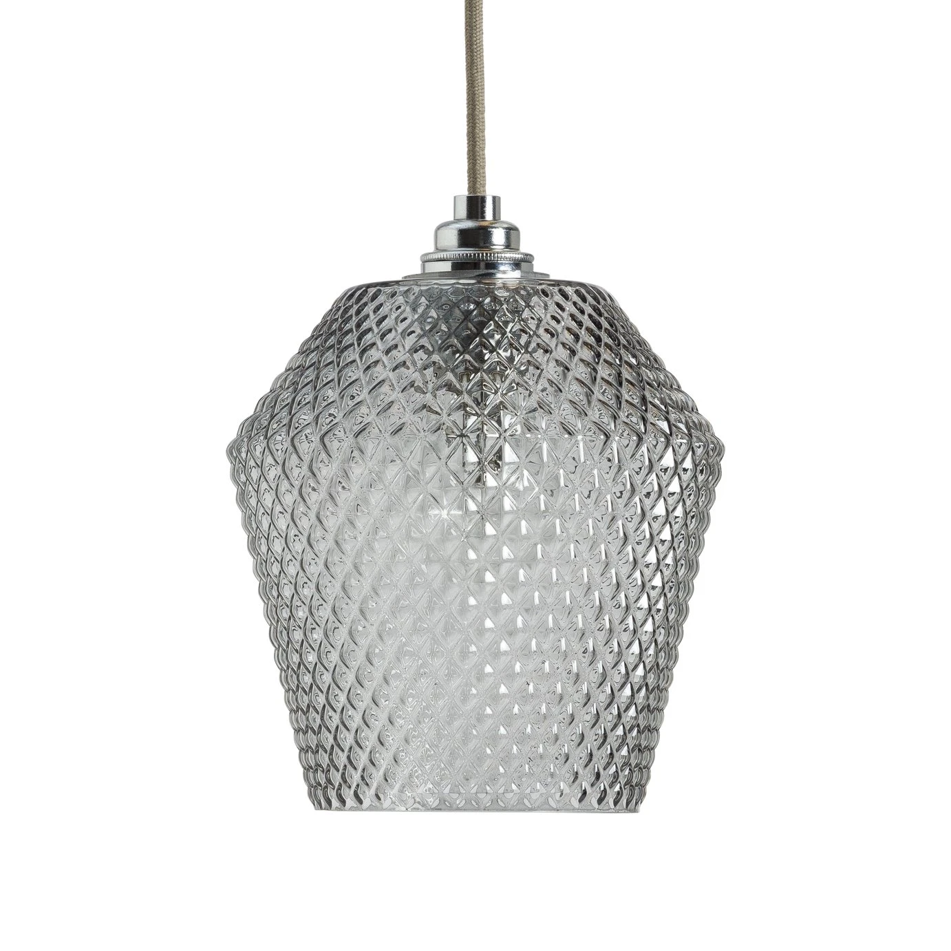Habitat Nubia Faceted Glass Shade - Smoke Grey - Image 3