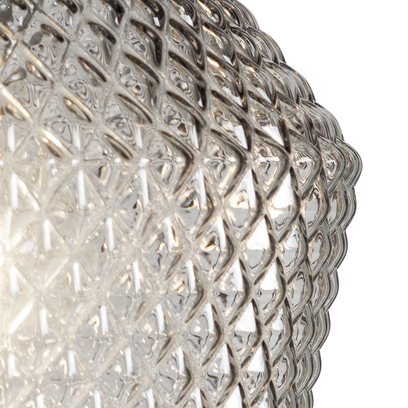 Habitat Nubia Faceted Glass Shade - Smoke Grey - Image 4